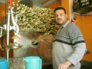 Zuckerrohrsaftpresse in Kairo